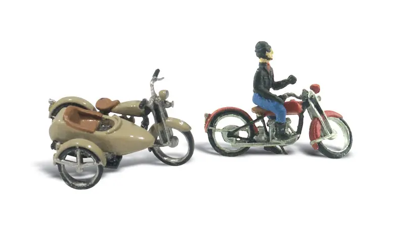 D228 - Motorcycles & Sidecar (Ho Scale) 1