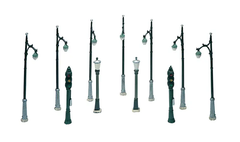 D248 - Street & Traffic Lights 11Pc (Ho Scale) 1