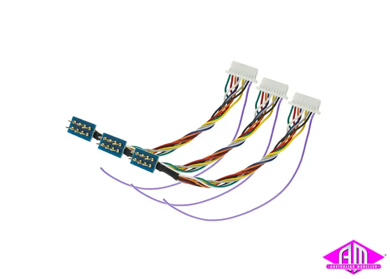 Dcc Concepts Dcd-Hz218.3 - Nem652 8 Pin To Jst Harness (For Zn218 Decoders) (3 Pack) 1