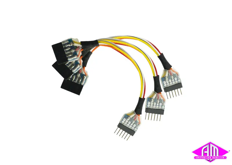 Dcc Concepts Dcd-Hz66.3 - Nem651 6 Pin Plug To 6 Pin Socket Harness (3 Pack) 1