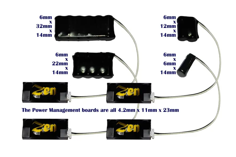 Dcc Concepts Dcd-Saa-3W - Zen 3-Wire Stay Alive Variety Pack For Zen Black & Blue+ Decoders 1