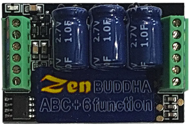 Dcc Concepts Dcd-Zbhp.6 - Zen Black “Buddha” Decoder: O And Large Scale - 5 Amp, 6 Function, Built-In High Power Stay Alive 1