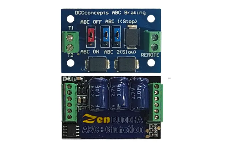 Dcc Concepts Dcd-Zbhp.6A - Zen Black “Buddha” Decoder: O And Large Scale - 5 Amps, 6 Function, Built-In High Power Stay Alive + Abc Module 1