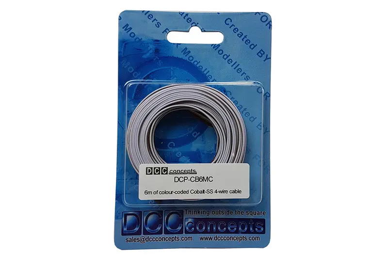 Dcc Concepts Dcp-Cb6mc - Colour Coded Cobalt-Ss 4-Wire Cable - 6 Metres 1