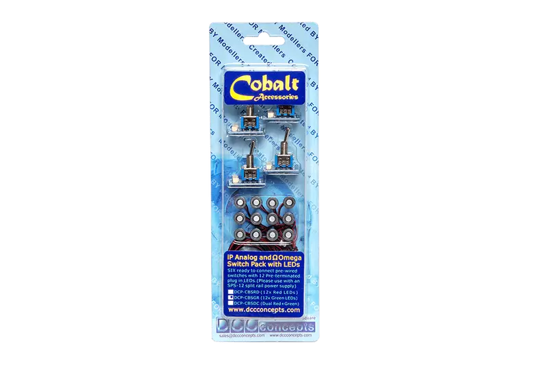 Dcc Concepts Dcp-Cbsrd - Cobalt Ip Analogue And Omega Switch Pack With Leds - Red 1