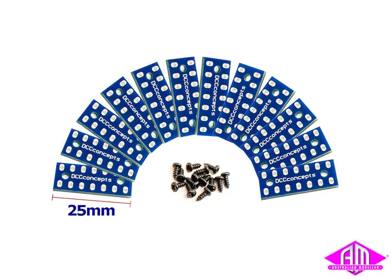 Dcc Concepts Dcw-12Pcb - Installation Pcbs 25X10mm (W/Screws) (12 Pack) 1