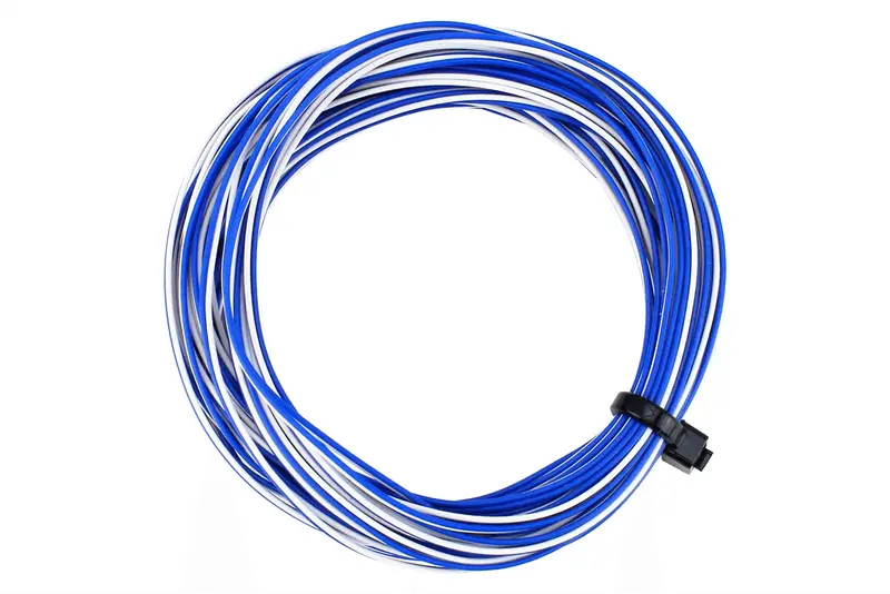 Dcc Concepts Dcw-32Wbt - Twin Decoder Wire - Stranded - White/Blue - 6M 1