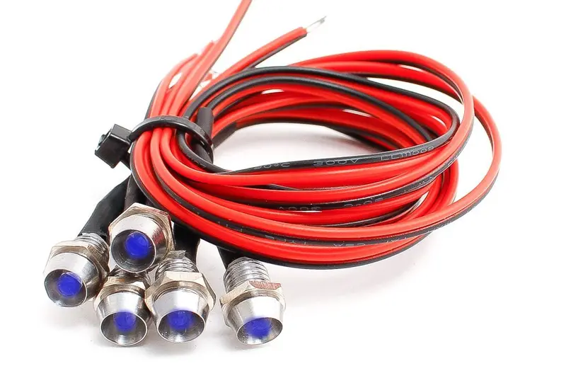 Dcc Concepts Led-Blcp - Chrome Mounted Panel - Pre-Wired - Blue - 6Pc 1