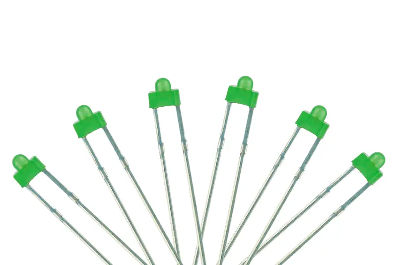 Dcc Concepts Led-Grd - Panel Dot Type - 1.8Mm (W/Resistors) - Green (6 Pack) 1