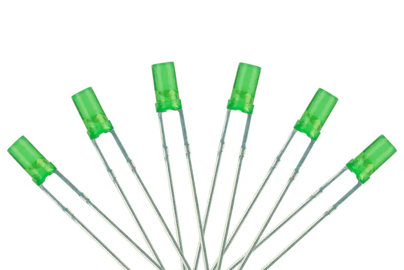 Dcc Concepts Led-Grf3 - Flat Front Type - 3Mm (W/Resistors) - Signal Green (6 Pack) 1