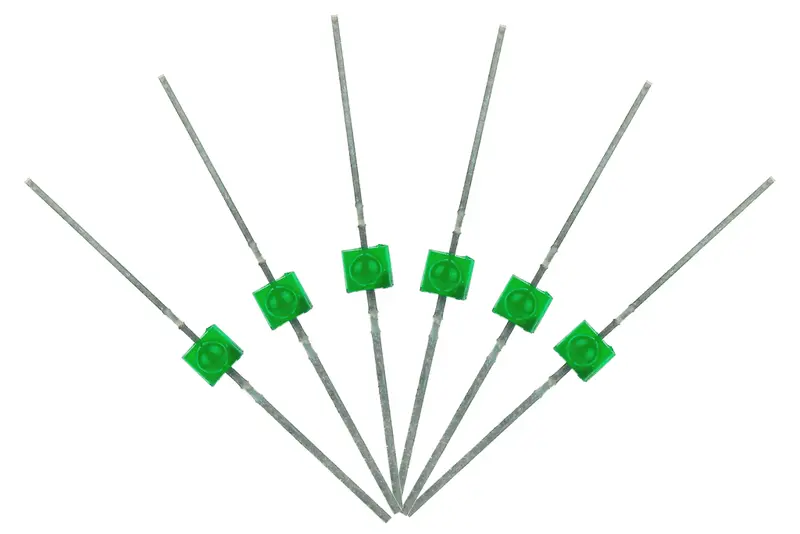 Dcc Concepts Led-Grm - Mini Butterfly Type - 1.6Mm (W/Resistors) - Green (6 Pack) 1