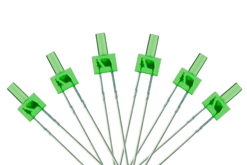 Dcc Concepts Led-Grt - Tower Type - 2Mm (W/Resistors) - Green (6 Pack) 1