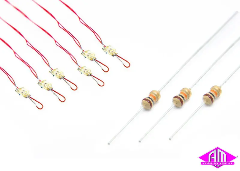 Dcc Concepts Led-Nlsw - Nanolight (W/Resistors) - 1 Colour - Sunny White (6 Pack) 1