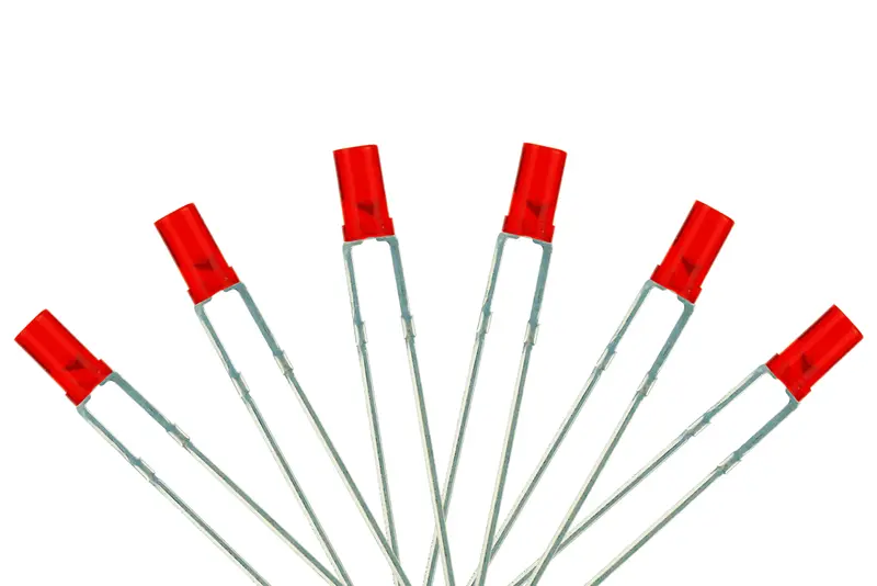 Dcc Concepts Led-Rdf3 - Flat Front Type - 3Mm (W/Resistors) - Signal Red (6 Pack) 1
