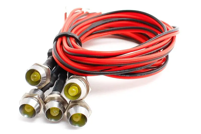 Dcc Concepts Led-Ylcp - Chrome Mounted Panel - Pre-Wired - Yellow (6 Pack) 1