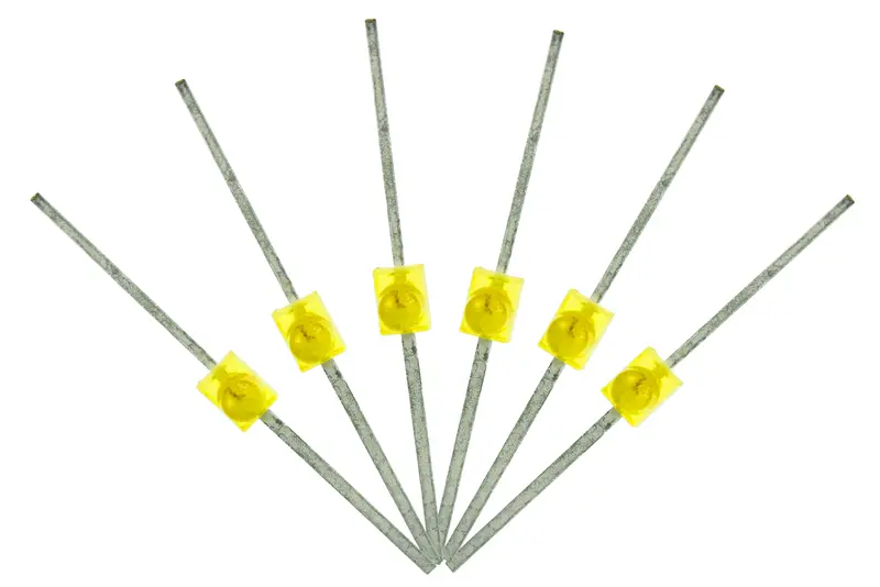 Dcc Concepts Led-Ylm - Mini Butterfly Type - 1.6Mm (W/Resistors) - Yellow (6 Pack) 1