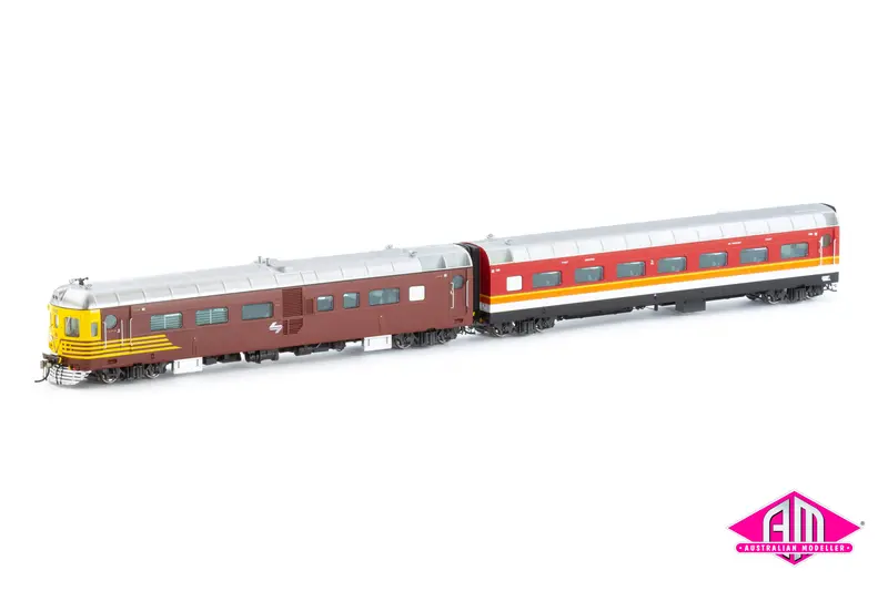 Deb Set Railcar, Sra Mixed Set Unique Reverse With White L7 & Waratah / Unique Candy Reverse - 4 Car Set (Nrc-9) Ho Scale 1