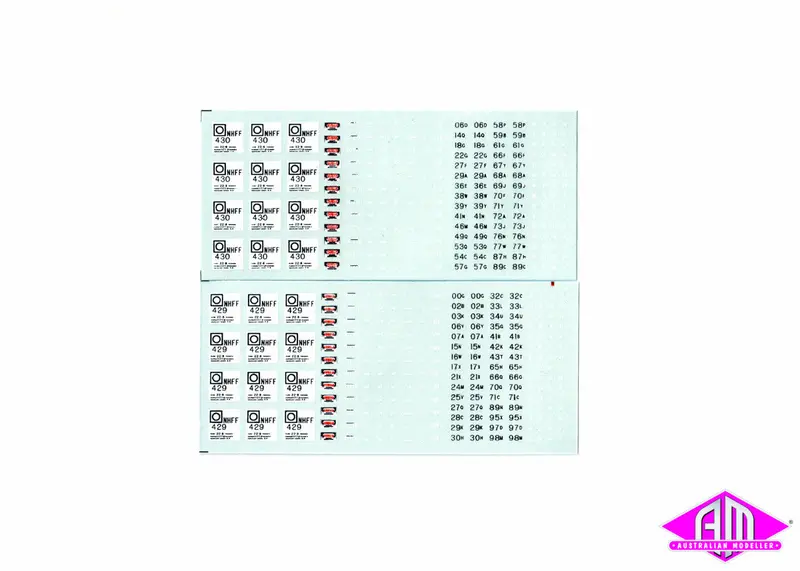 Decals Nhff Coal Hopper Original Version Renumbering Set 1 1005-1 1