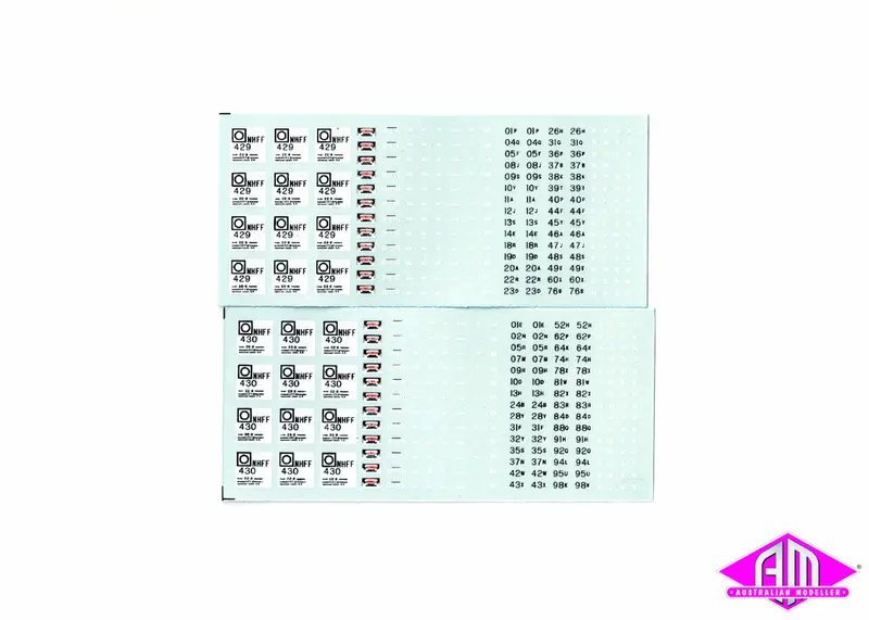 Decals Nhff Coal Hopper Original Version Renumbering Set 2 1005-2 1