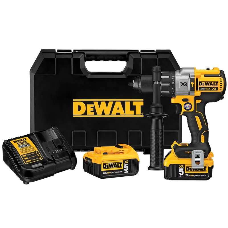 Dewalt Dcd996p2 20V 1/2-Inch 3-Speed 5.0Ah Lithium-Ion Hammer-Drill Kit 1
