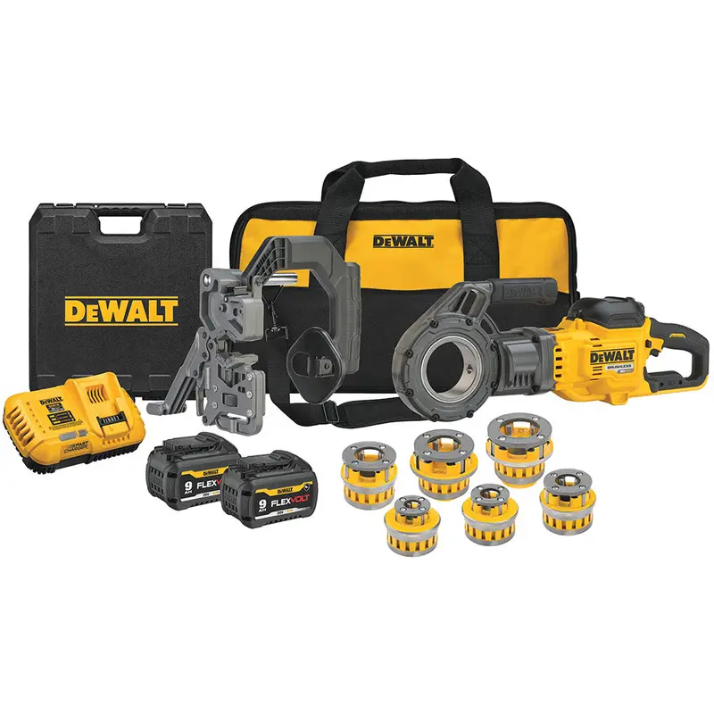 Dewalt Dce700x2k 60V Max Lithium-Ion Cordless Pipe Threader Kit W/ Die Heads 1
