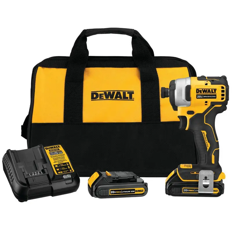 Dewalt Dcf809c2 20V 1/4 Inch Brushless Compact Atomic Impact Driver Kit 1