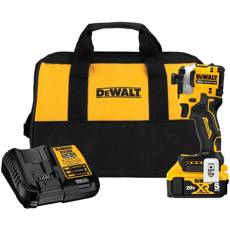Dewalt Dcf850p1 20V Max Atomic 1/4" Cordless Brushless Impact Driver Kit 1