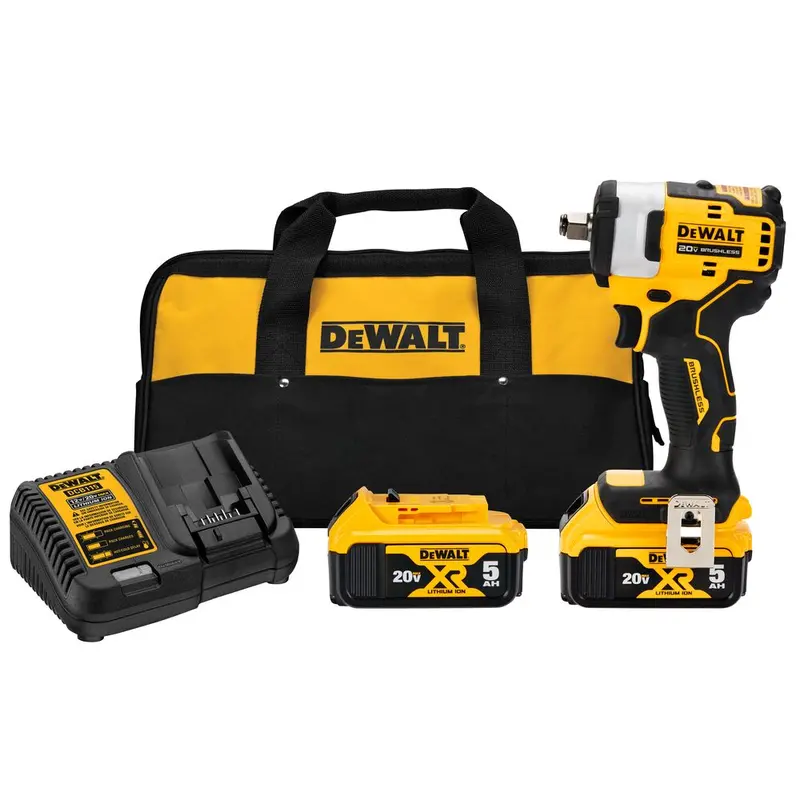 Dewalt Dcf911p2 20V 1/2" Compact Impact Wrench W/ Hog Ring Anvil Kit 1