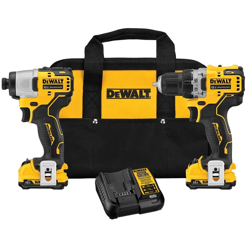 Dewalt Dck221f2 12V Max Xtreme Brushless Cordless Drill And Impact Combo Kit 1