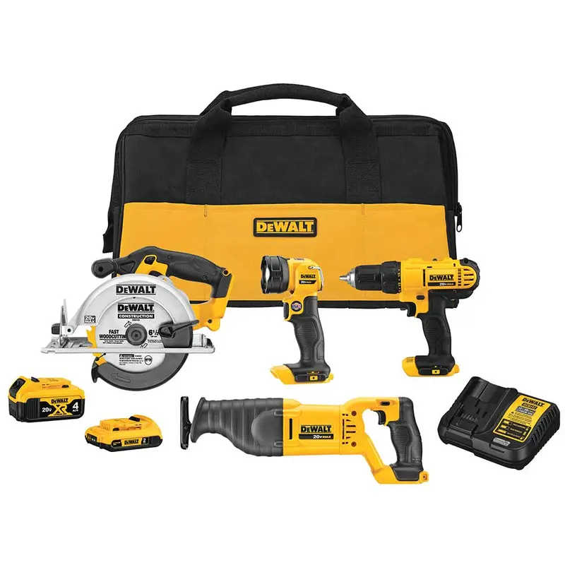 Dewalt Dck445d1m1 20V Max Lithium-Ion Cordless 4-Tool Combo Kit 1