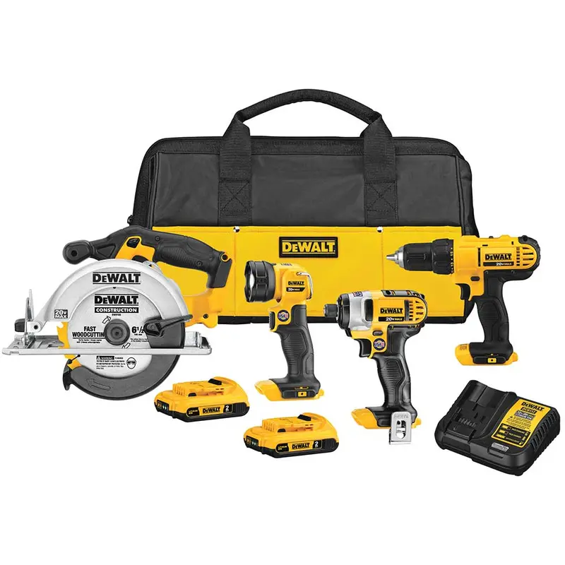 Dewalt Dck466d2 20V Max Lithium-Ion Cordless 4-Tool Combo Kit 1
