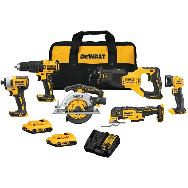 Dewalt Dck675d2 20V Brushless 6 Tool Combo Kit W/ 2 - 2.0Ah Battery / Charger 1