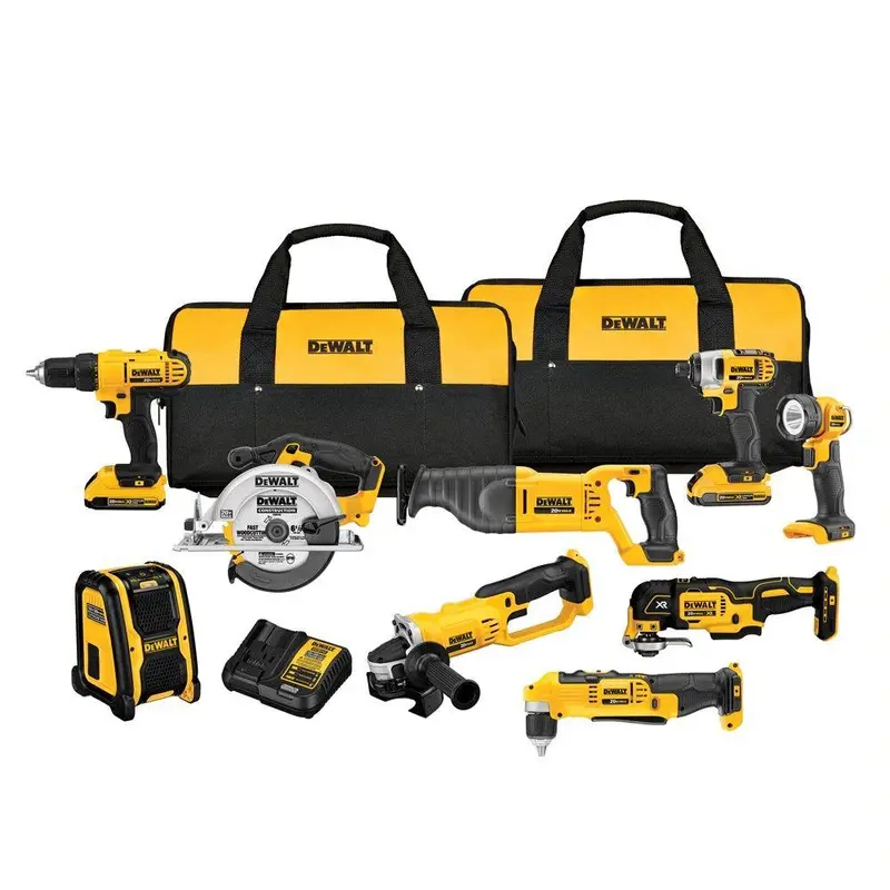 Dewalt Dck940d2 20V Li-Ion Drill Impact Circular Saw Grinder 9 Tool Combo Kit 1