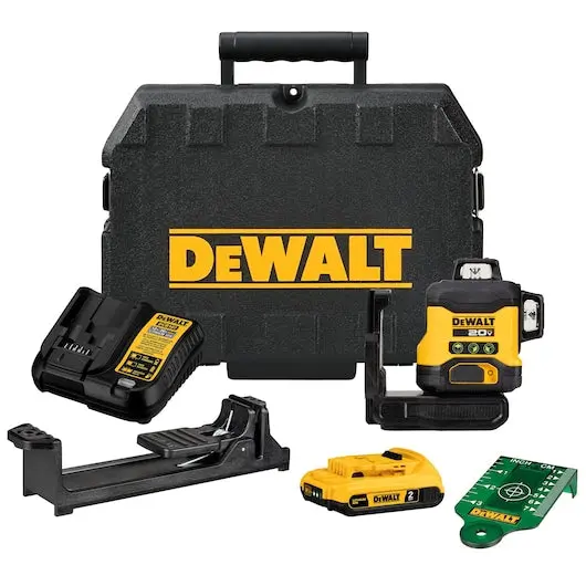 Dewalt Dcle34031d1 20V 3 X 360 Green Horizontal Line Laser Kit 1