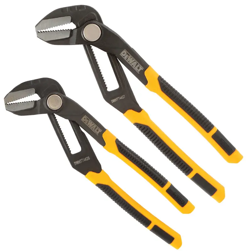Dewalt Dwht74428 8 And 10-Inch Non-Pinching Push Lock Wide Straight Jaw Pliers 1