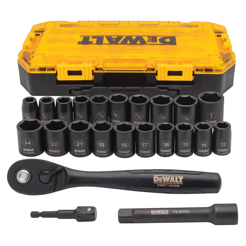 Dewalt Dwmt74739 1/2-Inch Drive Combination Impact Socket Set - 23Pc 1