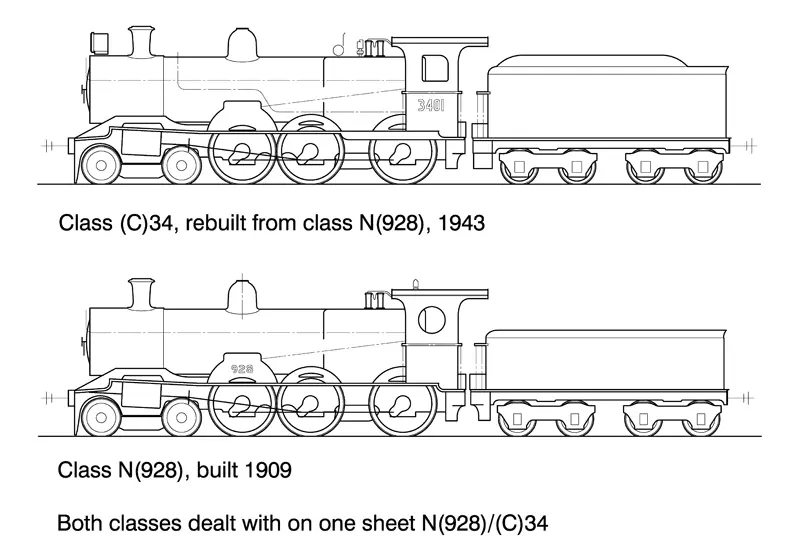 Ds-C34 - 34 Class Steam Locomotive 4-6-0 1
