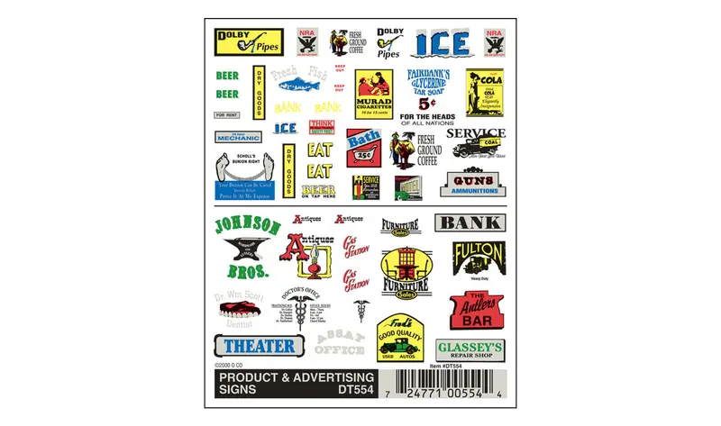 Dt554 - Dry Transfer - Product & Advertising Signs 1