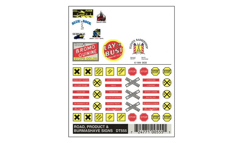 Dt555 - Dry Transfer - Road Product Burma-Shave Signs 1