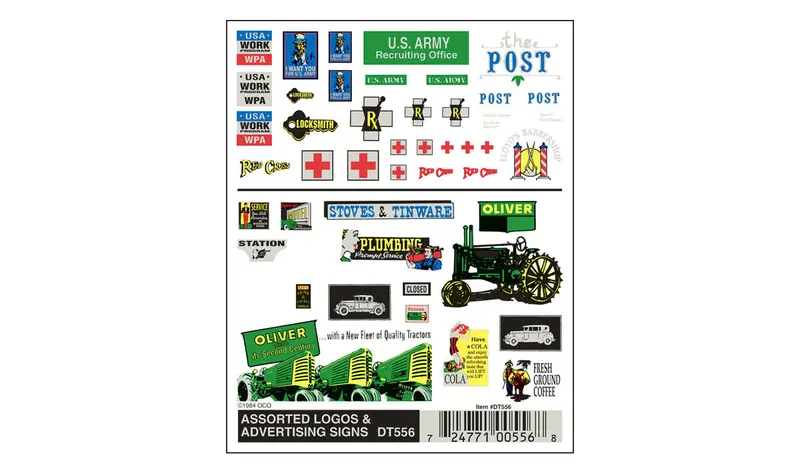 Dt556 - Dry Transfer - Assorted Logos & Advertising Signs 1
