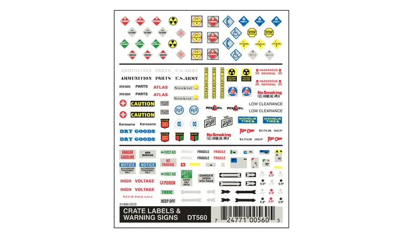 Dt560 - Dry Transfer - Crate Labels & Warning Signs 1