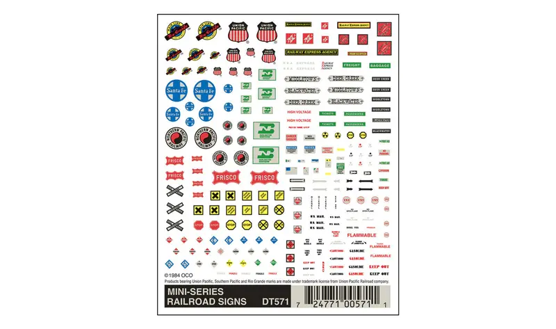 Dt571 - Dry Transfer - Railroad Signs 1