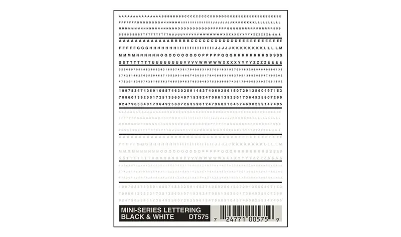 Dt575 - Dry Transfer - Mini-Series Lettering Black & White 1