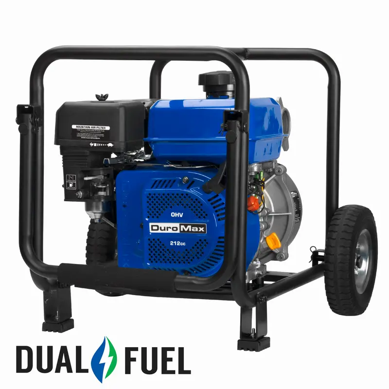 Duromax Xp652wx 158 Gpm 2" Dual Fuel Engine Portable Water Pump 1