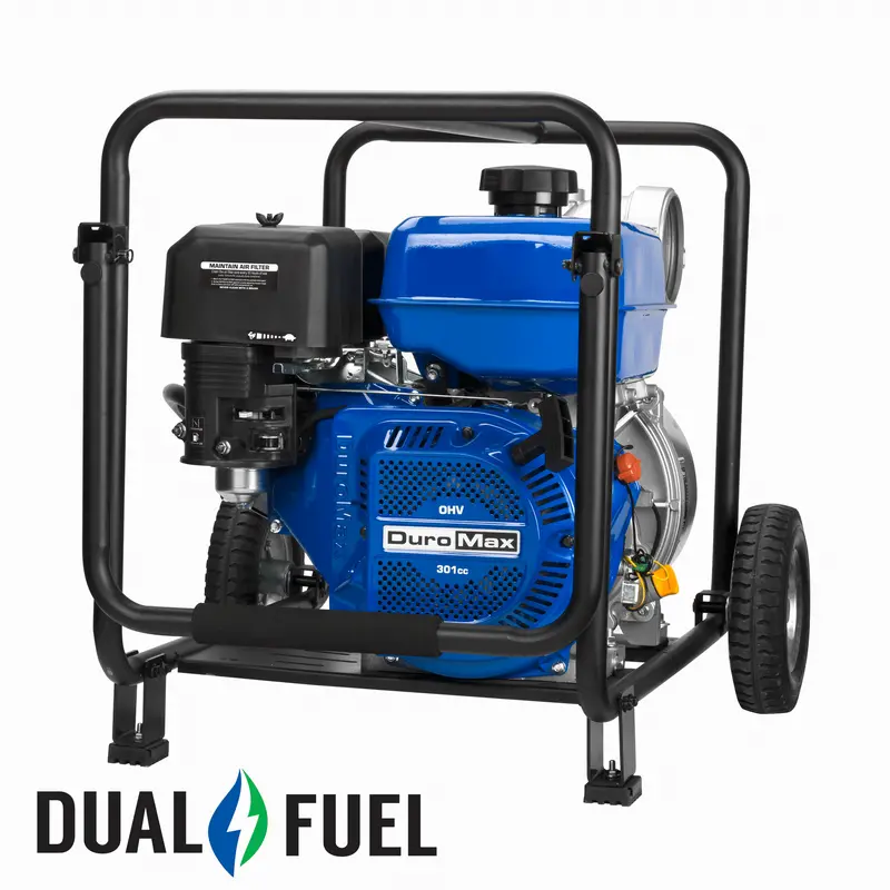 Duromax Xp904wx 423 Gpm 4" Dual Fuel Engine Portable Water Pump 1