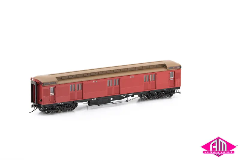 E Passenger Car Vr Ce Baggage/Guard Car, Carriage Red With 6 Wheel Bogie, 8-Ce - Single Car Vpc-28 1