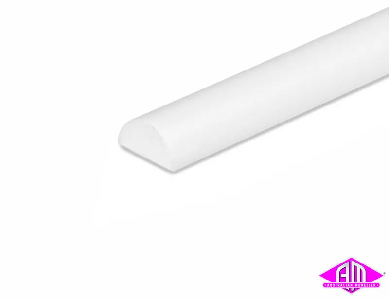 Eg243 - Plastic Half Round - 0.100 (3Pc) 1