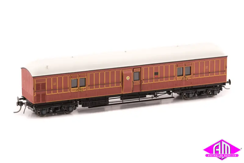 Eho Express Brake Van As Built, Full Panelling, Tuscan Red, Full Lining, White Lead Roof Eho 645 1