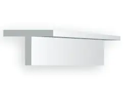 Evergreen - Eg764 - Polystyrene T Shape - Opaque White - 0.092 - 4Pc 1