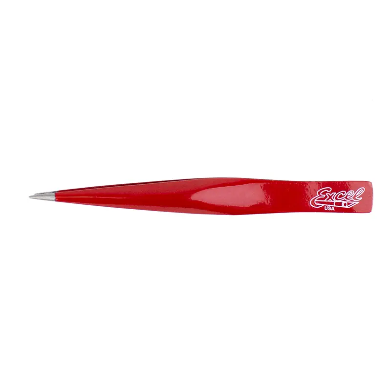 Excel - Exl30428 - Hollow Point Tweezers - Red 1